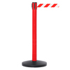 Queue Solutions SafetyMaster 450, Red, 13' Red/White Diagonal Stripe Belt SM450R-RW130